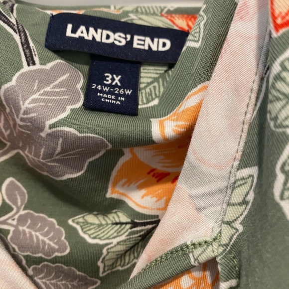 Lands End 3x Floral Wrap Dress - Picture 3 of 3